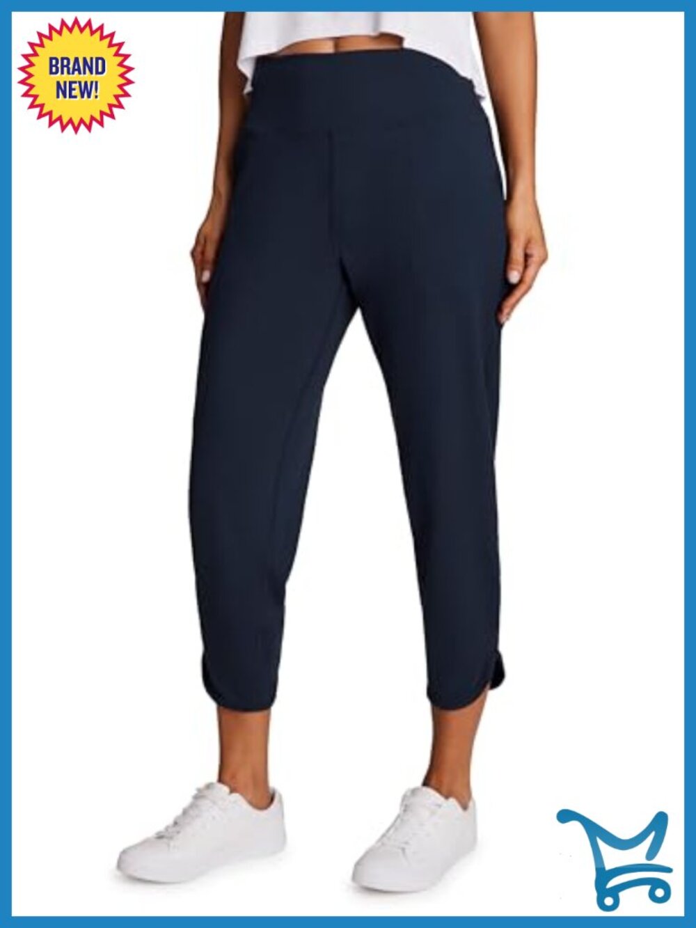 RBX Active Women's High Rise Cropped Jogger Sweatpants with Pockets